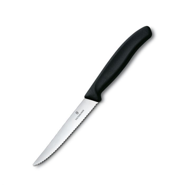 Victorinox Serrated Pointed Knife  Black 11cm