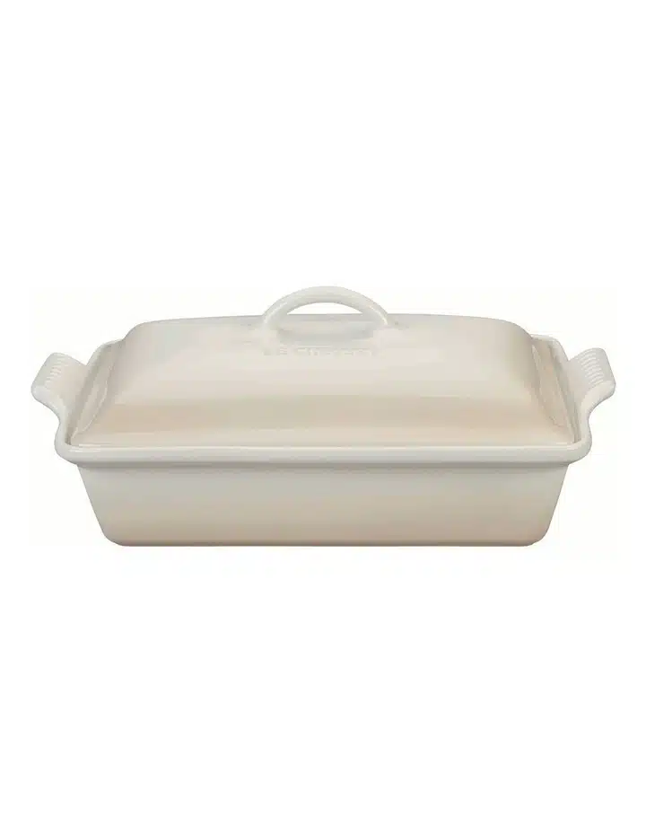 Rectangular Dish 33cm with Lid Meringue