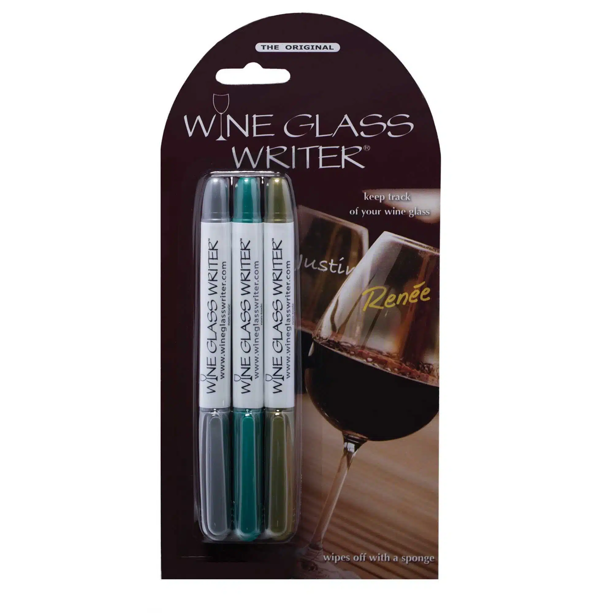 Wine Glass Writer Original Metalic Set of 3