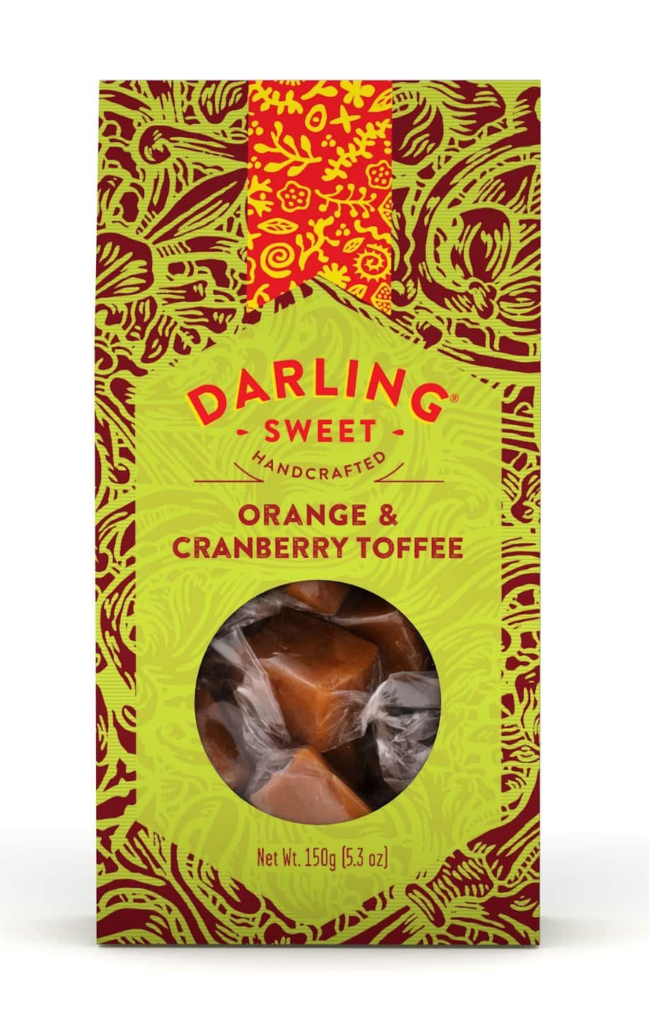Darling Sweet Orange & Cranberry Toffee 150g