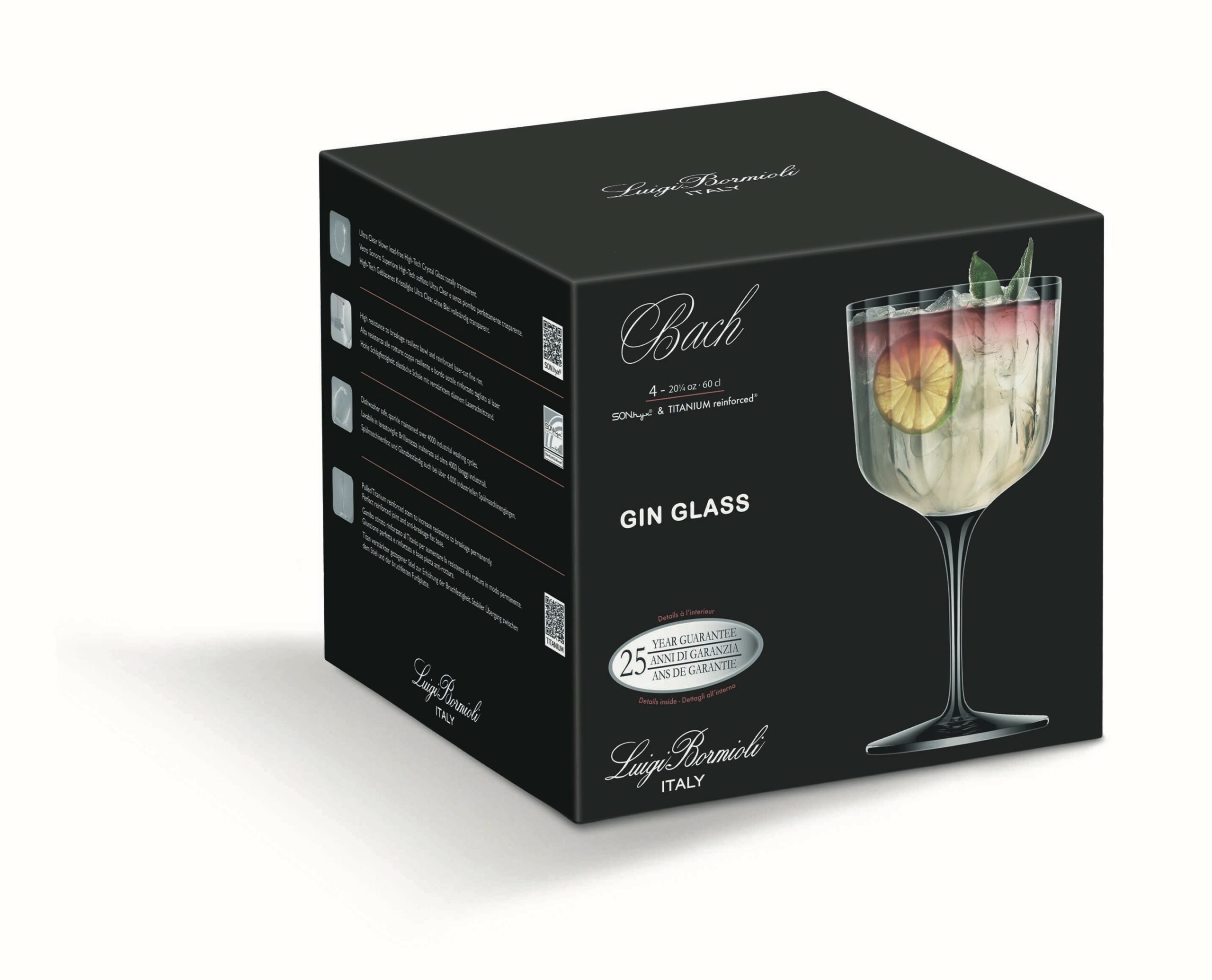 Luigi Bormioli Bach Gin Glass 600ml 4 Piece