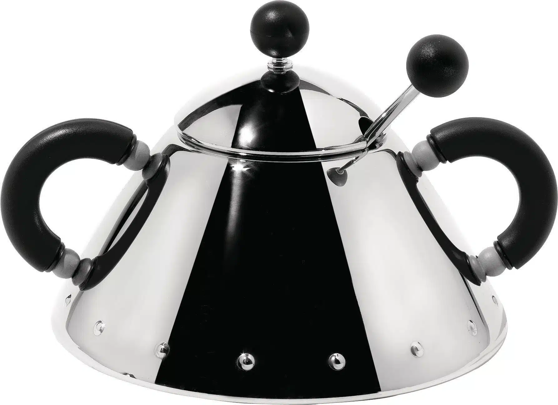 Alessi Graves Sugar Bowl Black Handle