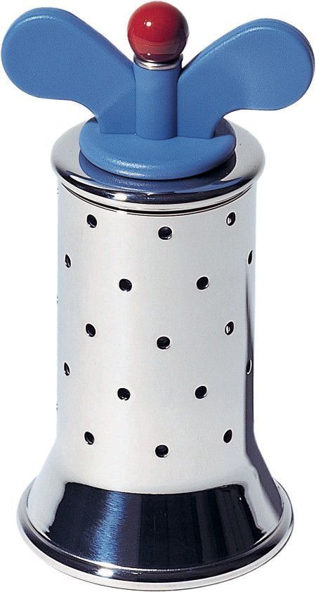 Alessi Graves Pepper Mill Blue & Red