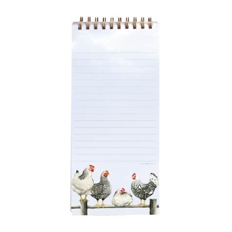 Magnetic Shopping List Pad Chickens