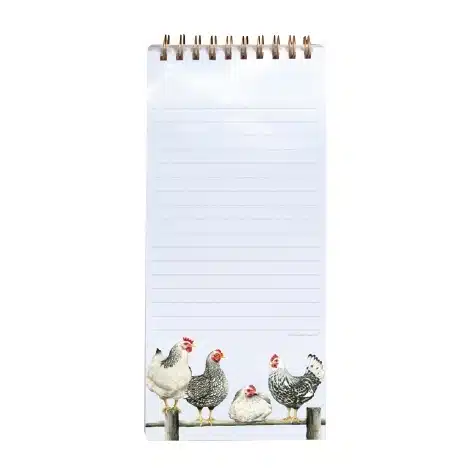 Magnetic Shopping List Pad Chickens