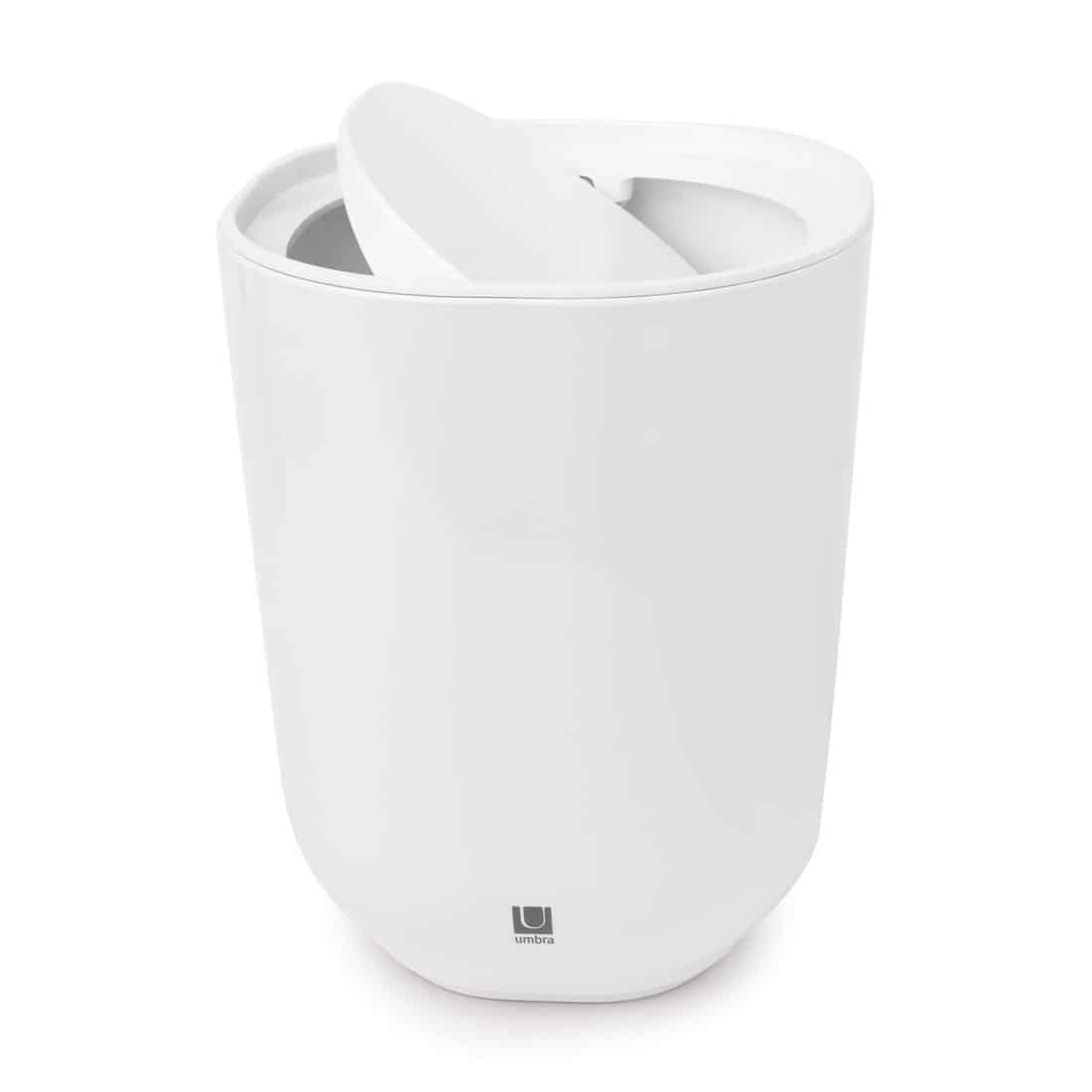Umbra Step Waste Can With Lid White