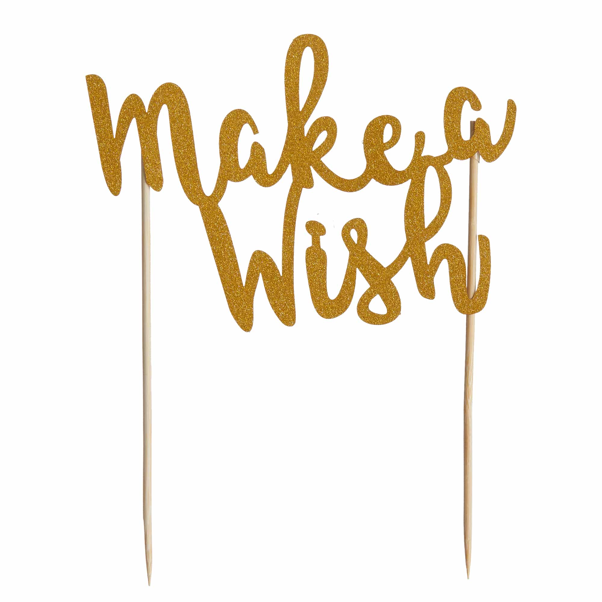 Mason Cash Cake Topper Make a Wish Gold