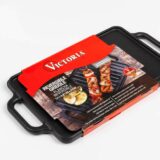 Victoria Cast Iron Rectangular Griddle 32cm