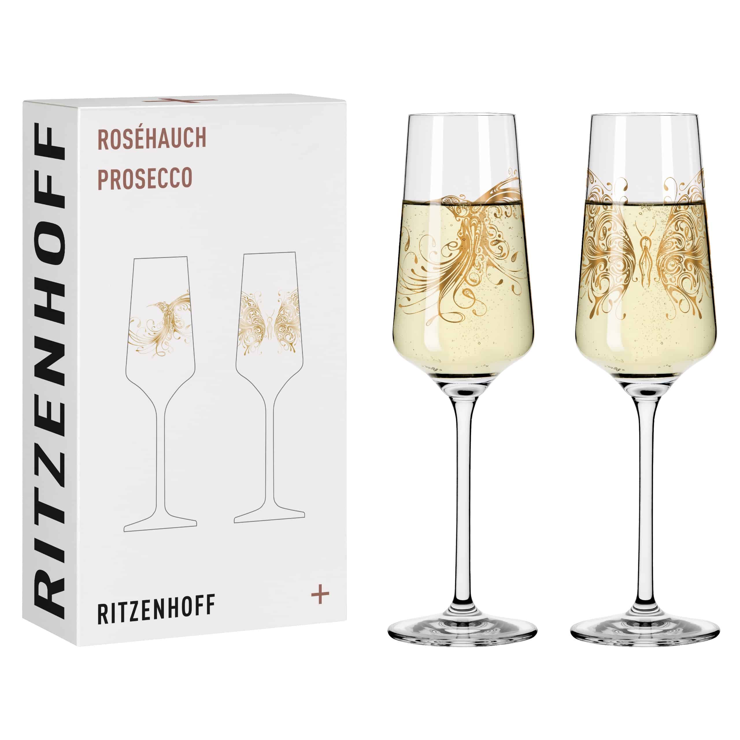 Ritzenhoff Pink Touch Presecco Glass Set