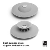 Umbra Flex Drain Stop Hair Catcher Grey