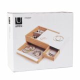 Umbra Stowit Jewelry Box White And Natural