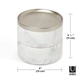 Umbra Tesora Marble Box White And Nickel