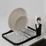 Umbra Sinkin Dish Rack Smoke & Nickel