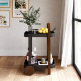 Umbra Bellwood Serving Cart Black & Walnut