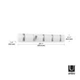 Umbra Flip Hook Set of 5 White High Gloss