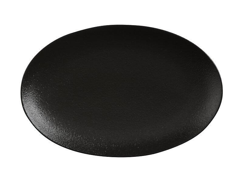 Maxwell Williams Caviar Oval Plate 25x16cm  Black
