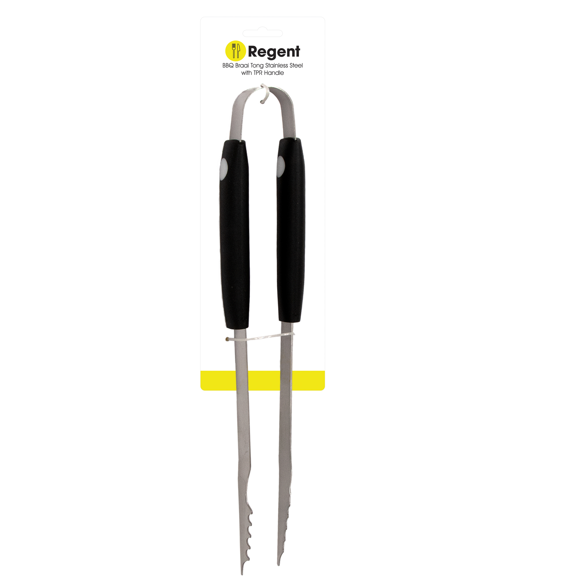 Regent BBQ Tongs Stainless Steel 395x60x32mm
