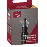 Vacu Vin Wine Server & Stopper Black 2 Piece