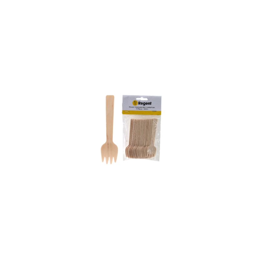 Bamboo Disposable Mini Cocktail Forks 20Piece