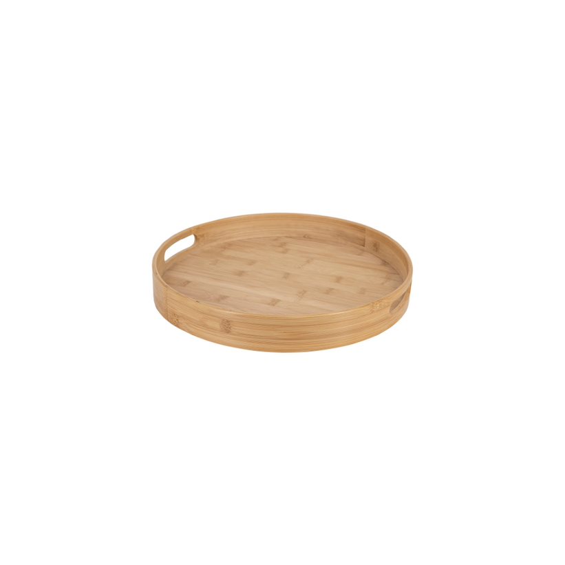 Regent Bamboo Round Serving Tray with Handle