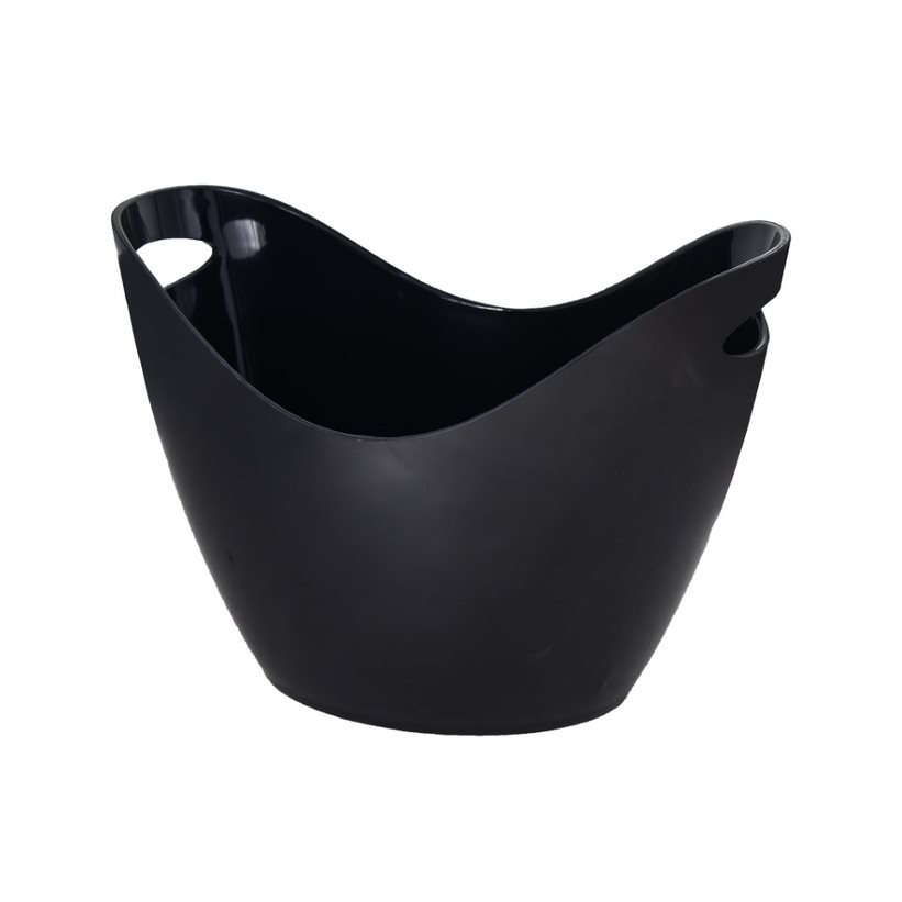 Wine Bucket Oval Black Plastic 7L