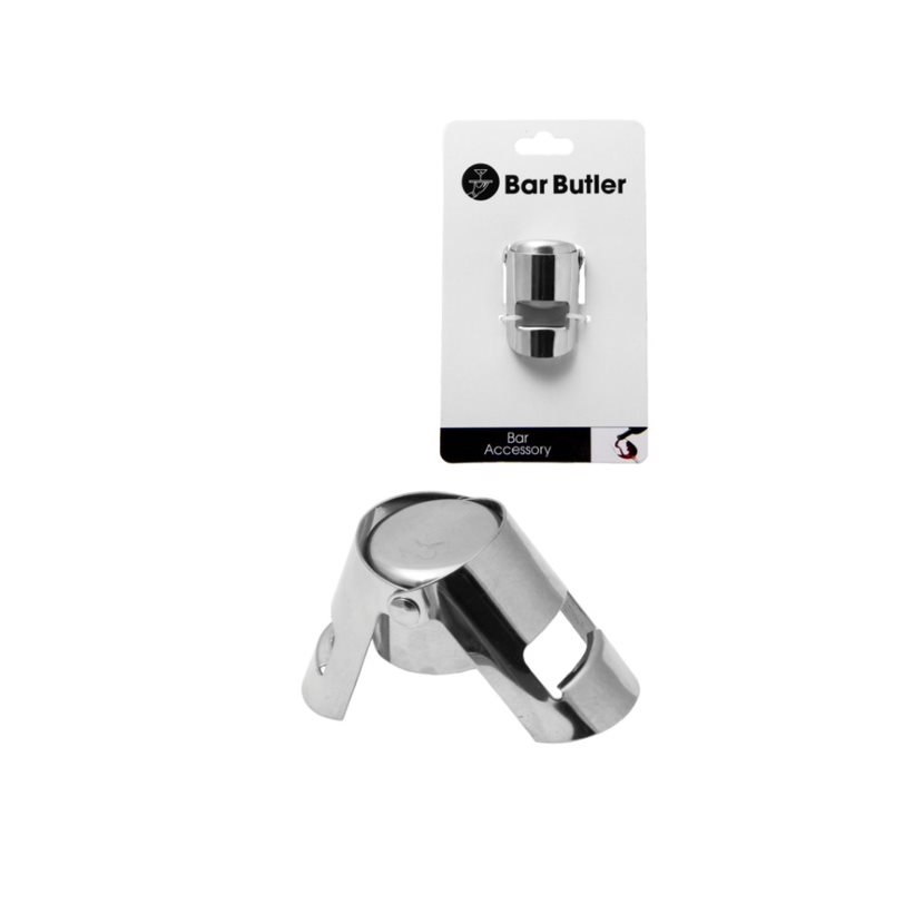 Bar Butler Champagne Stopper with Double Clip