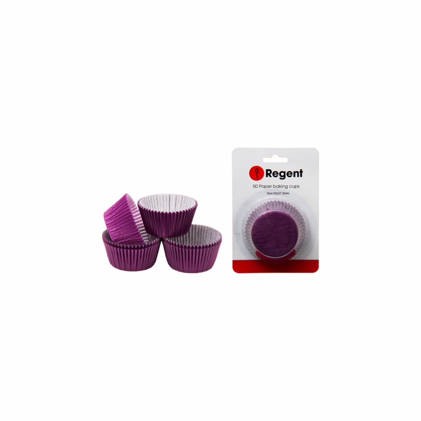 Regent Cake Cups Plain Purple 50Pc