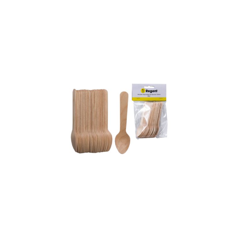 Bamboo Disposable Teaspoons 110mm 24 Pc