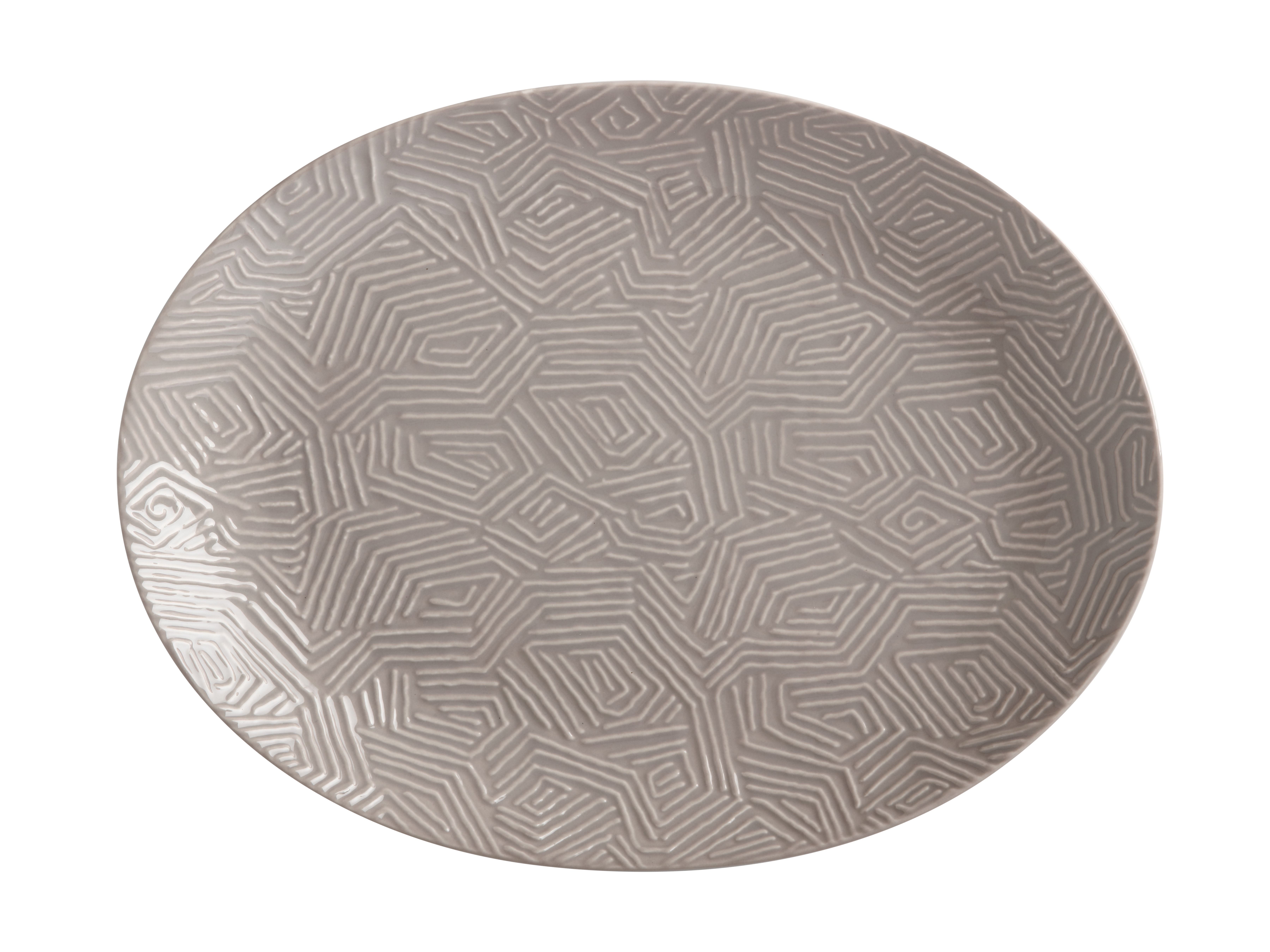 Maxwell Williams Dune Oval Platter 36x27cm Taupe