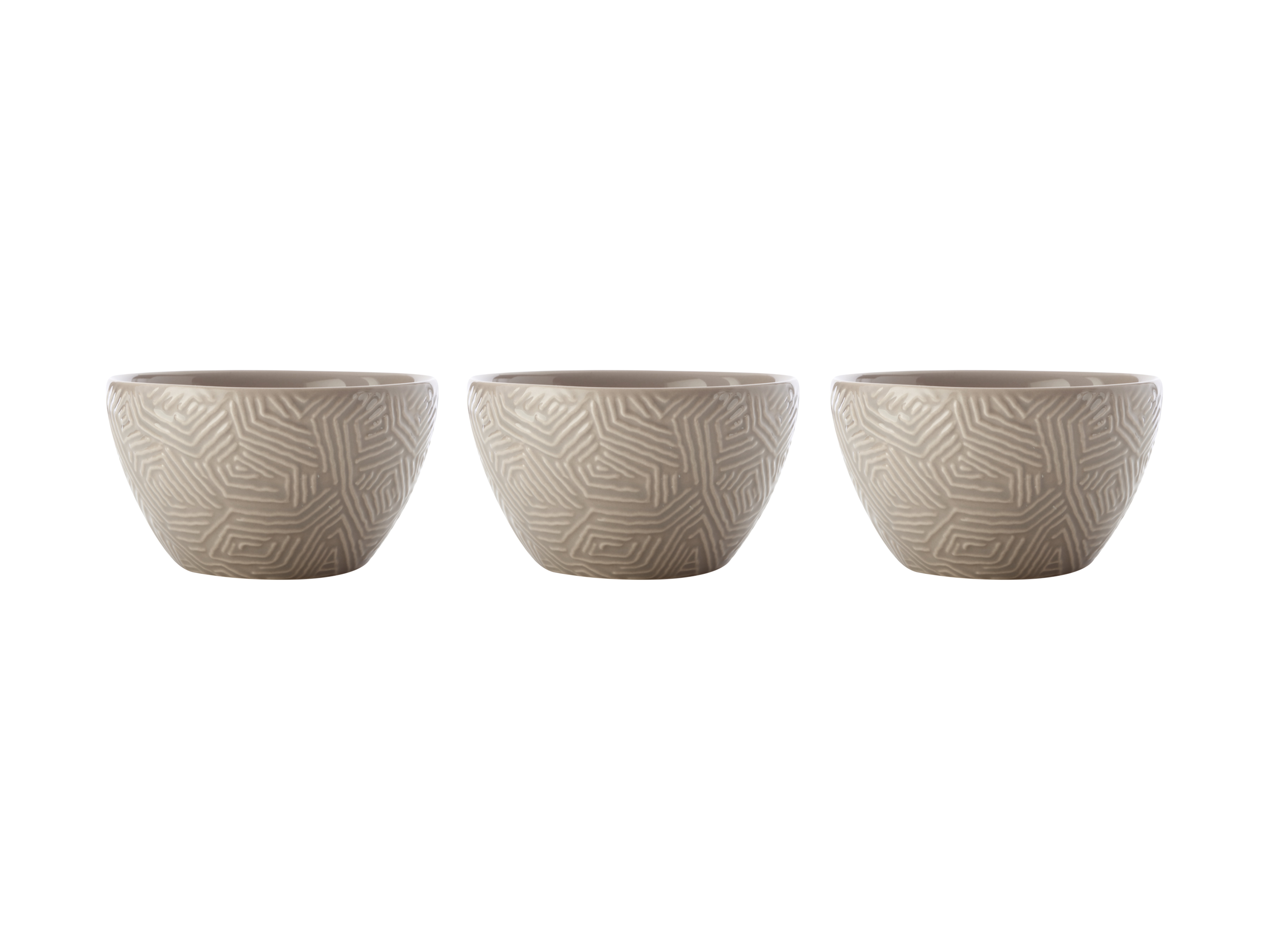 Maxwell Williams Dune Bowls 12cm Set of 3 Taupe