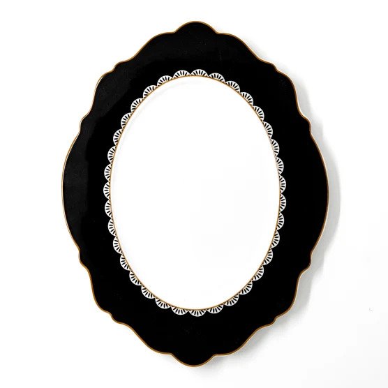 Jenna Clifford Black Rose Oval Platter