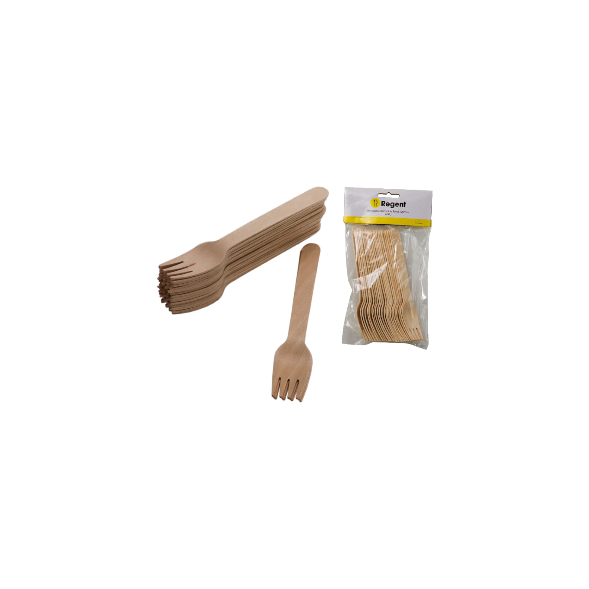 Bamboo Disposable Forks 24 Piece