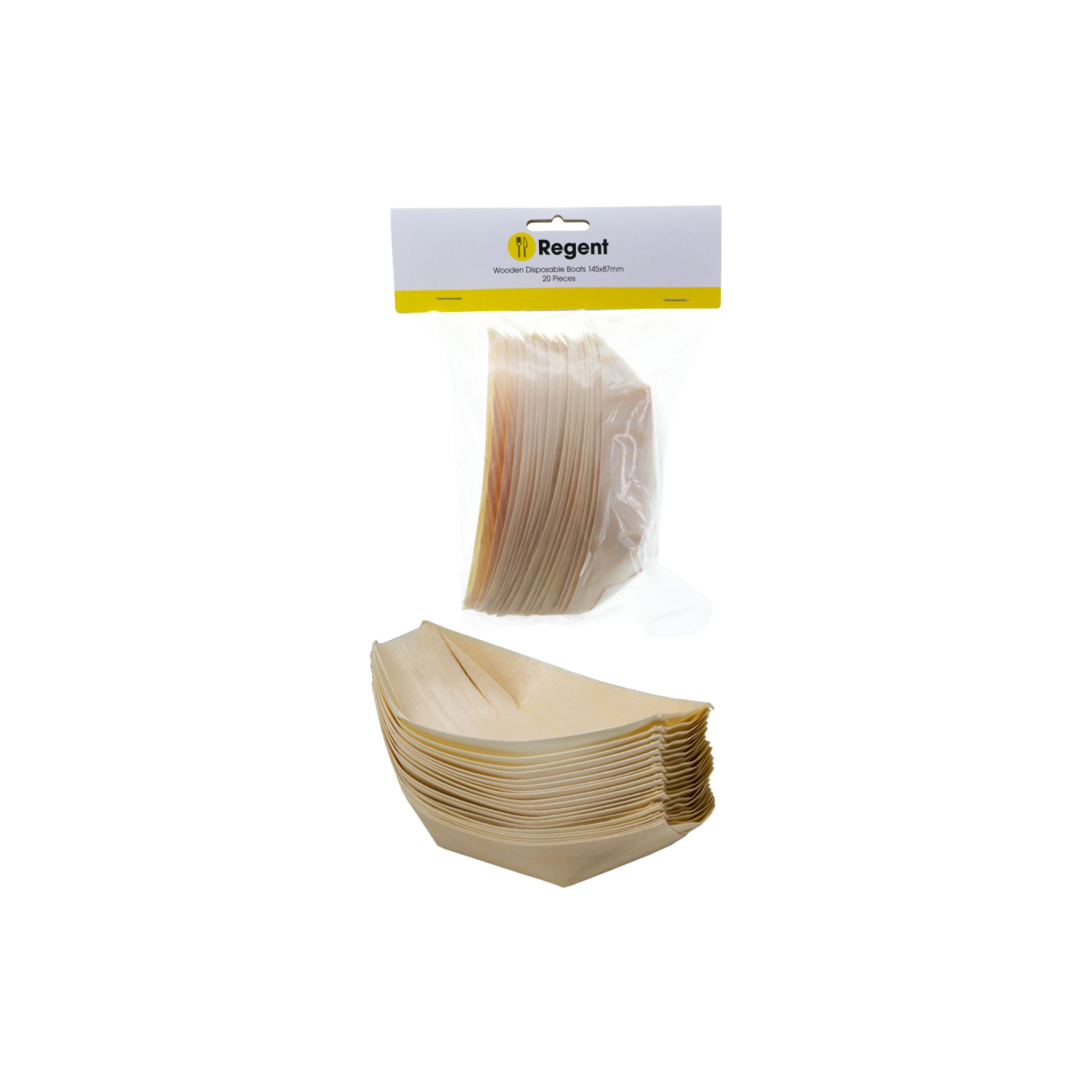 Bamboo Disposable Boats 135x80MM 20Pc