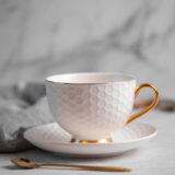 Manchester Teacup & Saucer White