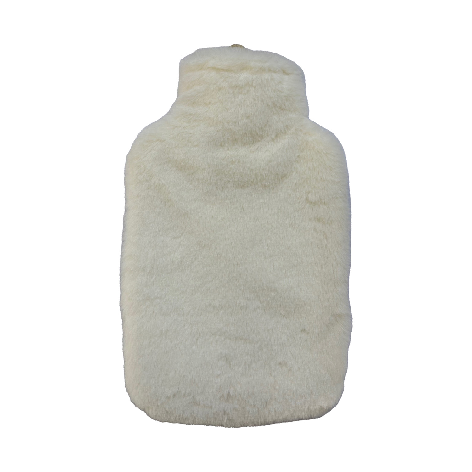 Plush Covered Pocket Hot Water Bottle 2L White