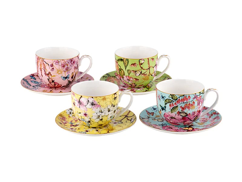 Maxwell Williams Enchantment Cup & Saucer Set of 4