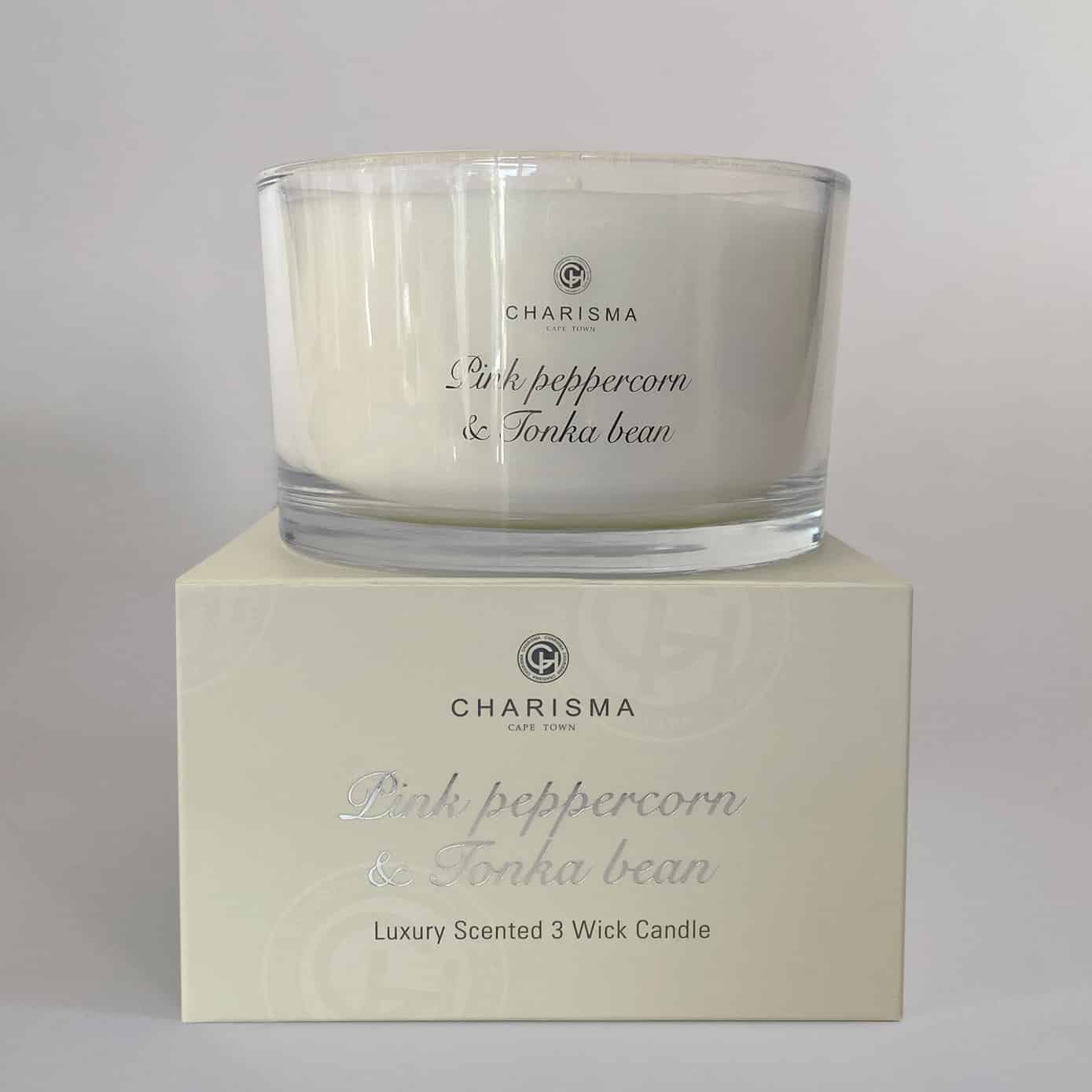 Charisma Pink Peppercorn 3 Wick Candle 500g