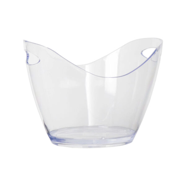 Wine Bucket Oval Clear Plastic 4L