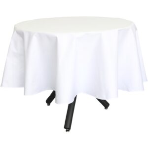 Tablecloth White Cotton Round 180cm
