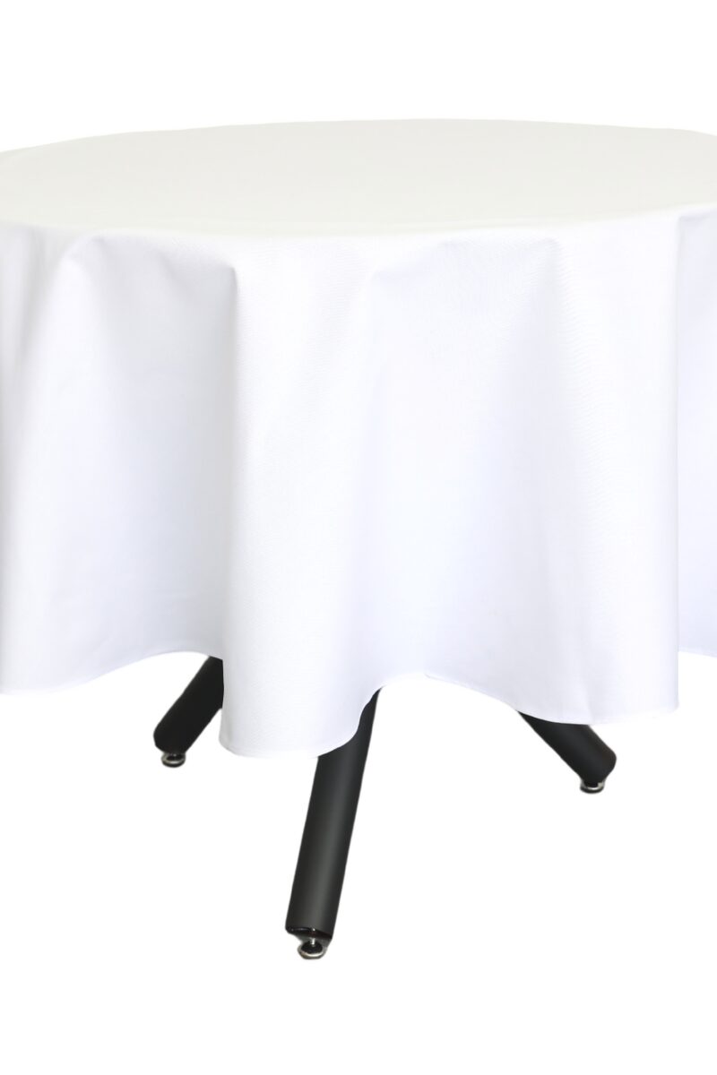Tablecloth White Cotton Round 180cm