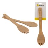 Regent Bamboo Salad Fork and Spoon 300x60x6mm