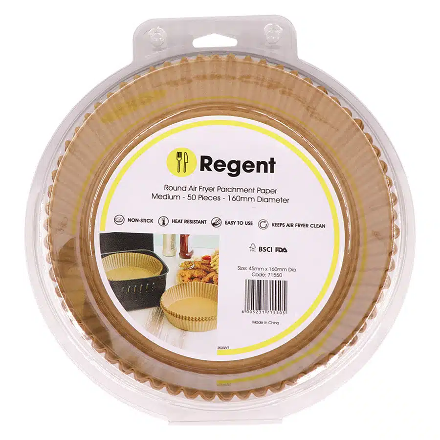 Regent Air Fryer Round Parchment Paper Liners 50Pc