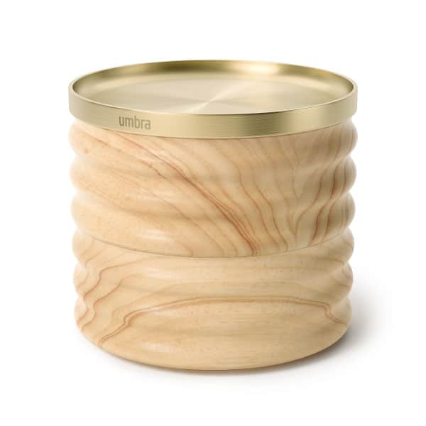 Umbra Tesora Wood Jewelry Box Natural & Brass