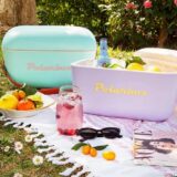 Polarbox Retro Cooler 12L Green with Pink Strap