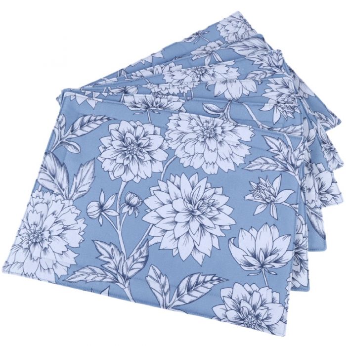 Placemats Dahlia Blue Robyn Valerie Set of 6