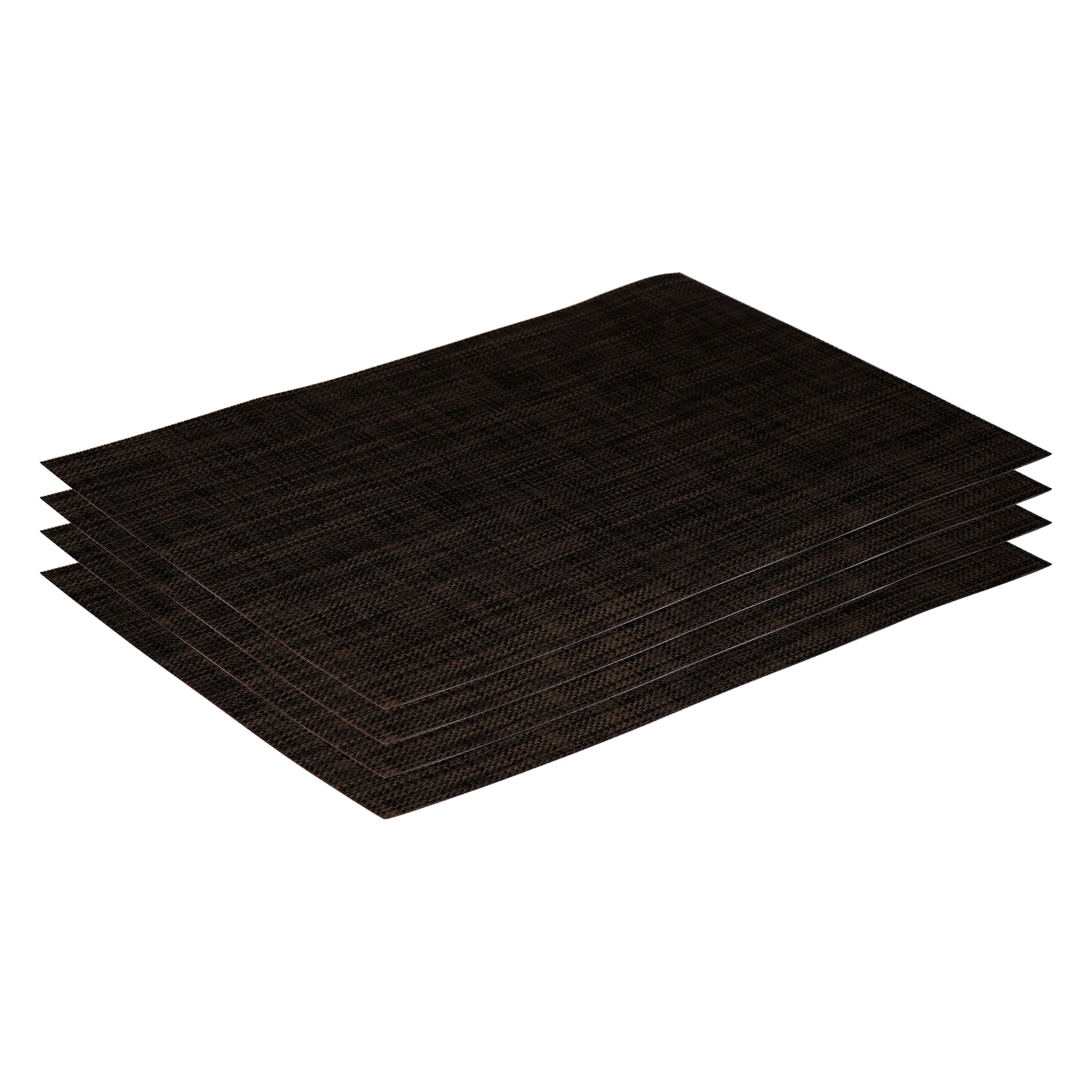 Regent Place Mats Woven PVC Camel Black 300x450mm