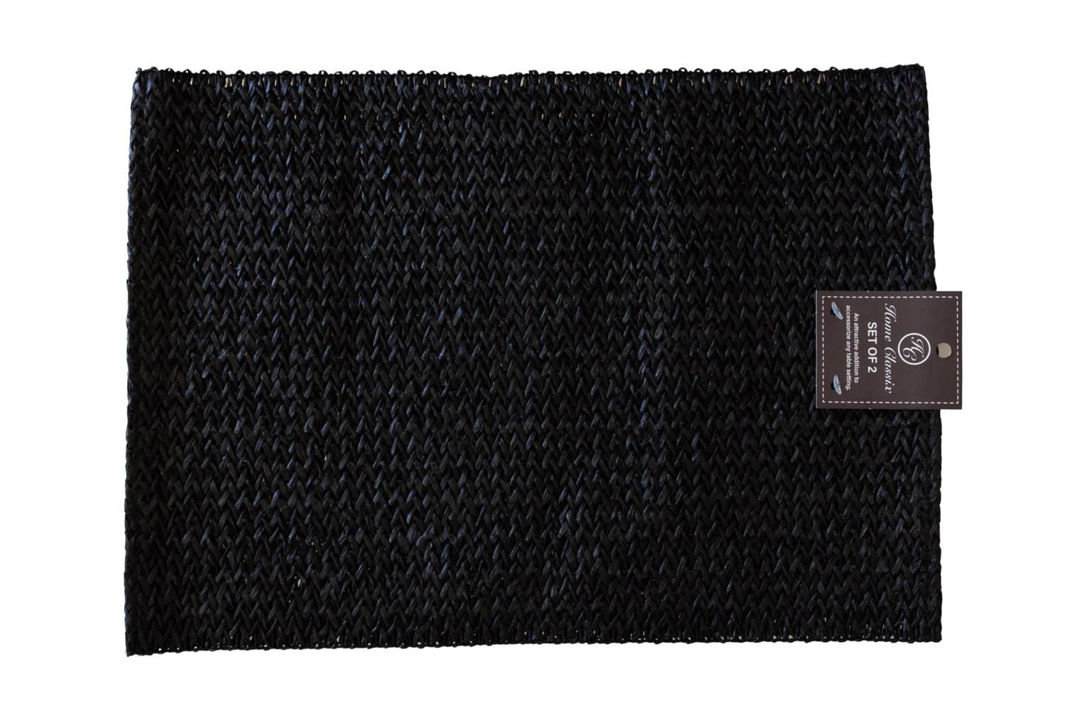 Home Classix Woven Placemats 31x43cm Set of2 Black